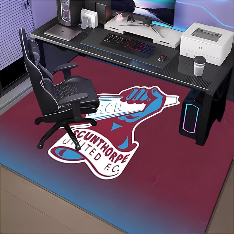 1PC Scunthorpe Fc Emblem Floor Mat for Living Room, Game Rooms, Office, Bedroom, Office Floor Mat Playful Design, Christmas fan gifts