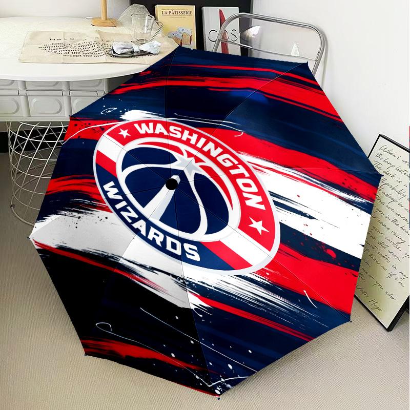 Washington basketball Stars Umbrella Folding umbrella, automatic umbrella 8-Frame for Travel, camping Use Gift for Halloween Christmas