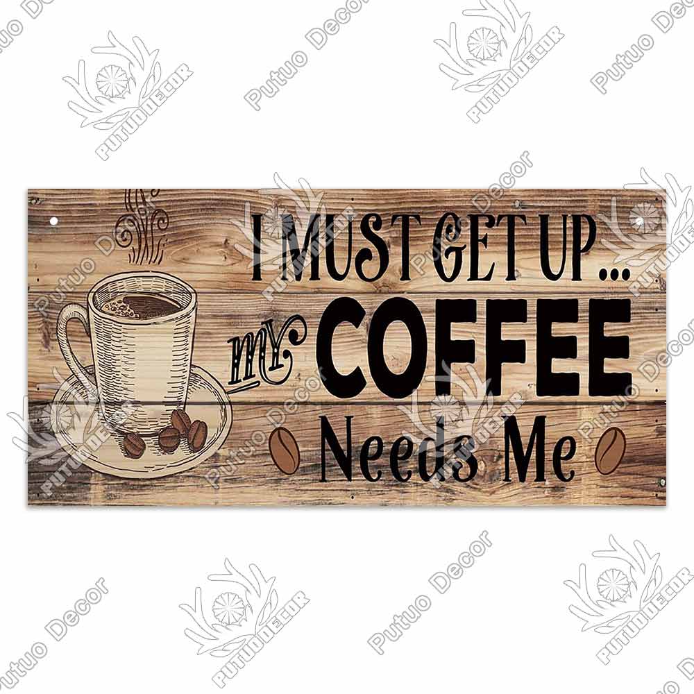 Coffee Metal Hanging Signs Decorative Plaques Door Aluminum Plaque In Home Decor Cafe Kitchen Hanging Home Decor
