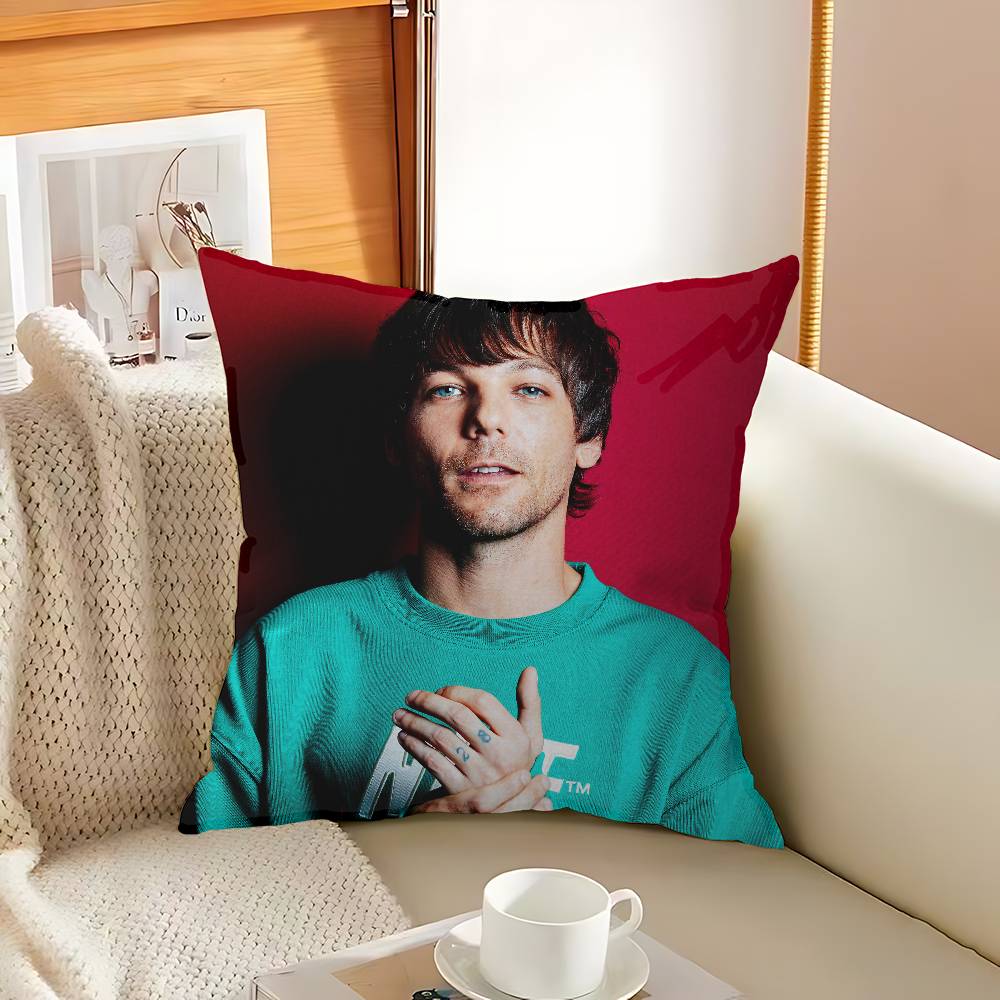 Singer L-Louis T-Tomlinson Cushion Cover Polyester Sofa Cushions Decorative Throw Pillows Home Decoration Pillowcover
