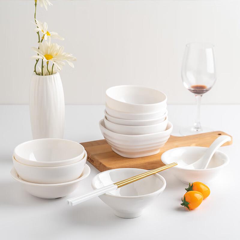 YANGGE Nordisch Weiß Melamin Reisschale