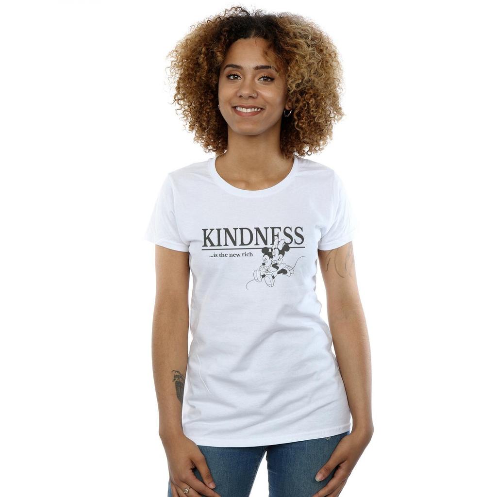 Disney Womens/Ladies Minnie Mouse Kindness Is Rich Cotton T-Shirt