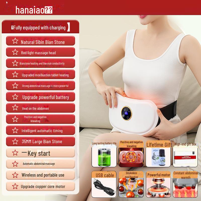 Bianstone Abdominal Massager and Moxibustion Therapy for Intestinal Health