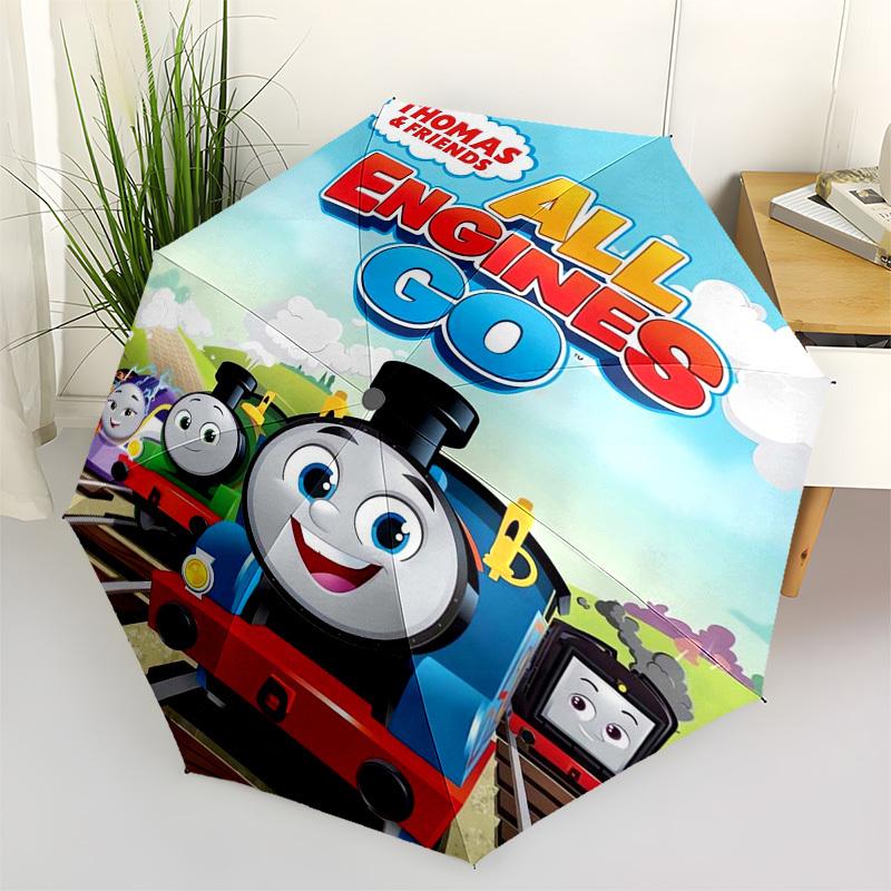 

Thomas & Friends, All Engines Go Themed Automatic Opening and Closing Umbrella, Compact Travel Umbrella, Lightweight and Portable, Suitable