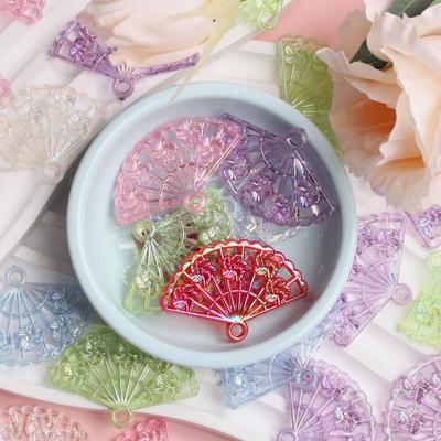 Home Party Supplies 50pcs Rose Leaf Loose Beads Gilded Edge Handmade Materials Fan Loose Beads AB Color DIY Jewelry Accessories Fashion