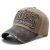 Unisex Washed Cotton Duckbill Hat with Rock Embroidered Patch – Winter Large Brim for Casual Outdoor Fishing