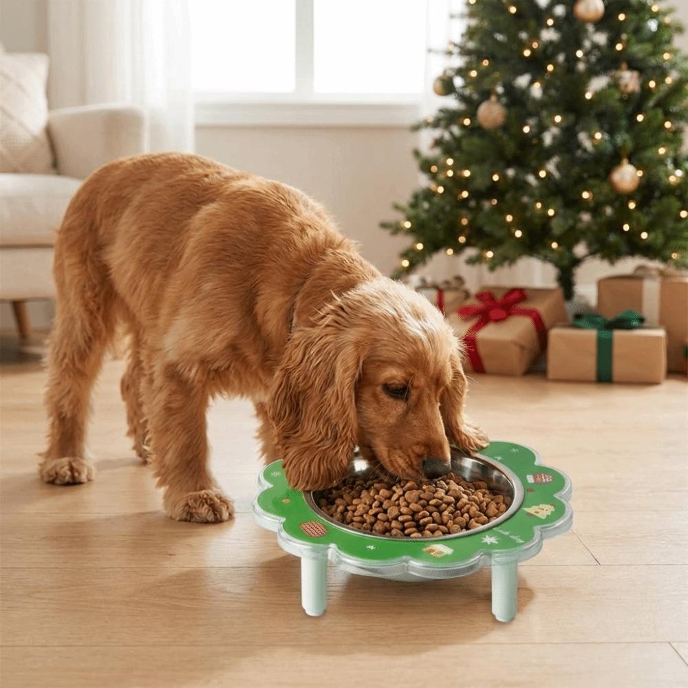 Edelstahl Haustier Futter Napf Blumenform Hund Wassernapf Nackenschutz Napf Für Innengebrauch