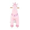 Ride On Horse, Riding Pink Unicorn Toys for Kids, No Battery Required, Smooth Wheels with Anti-Roll Stop Ring, Upgraded Raised Seat, Handles, Pedals,