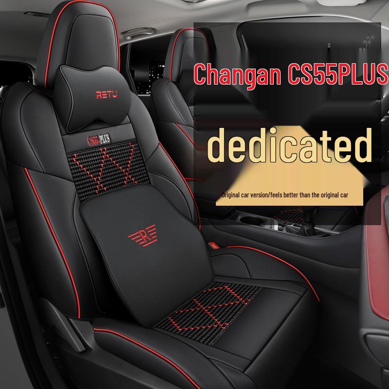 Custom Fit TR Seat and Cushion Covers for Changan CS55PLUS: Full-Cover Sports Mats for All Seasons