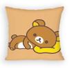 Cute Cartoon Rilakkuma Kawaii Bear Pillow Case Sofa Living Room Bedroom Headboard Backrest Cushion Square Cushion Nap Time