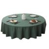 Waterproof Oil-Proof Round Table Cloth TPU Film Covering Resistant To Dirt Solid Color Table Cover Decoration Round Tablecloth