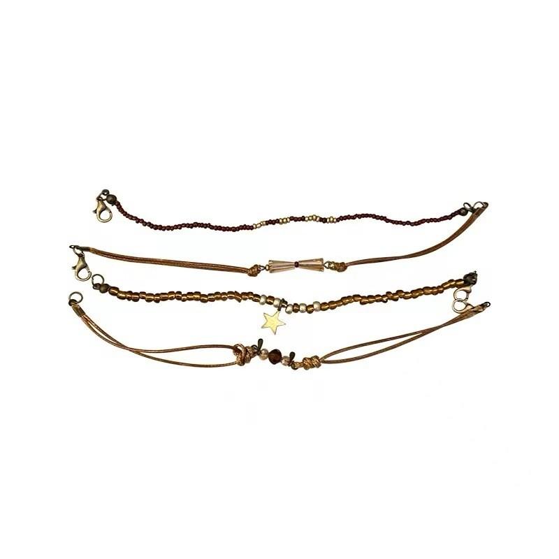 Luxury Vintage Chic Womens Beaded Bracelet With Crystal And Star Elements