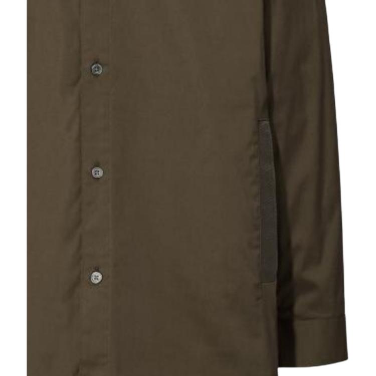 Uniqlo X Jil Sander Collaboration Casual Long Sleeve Shirt Men Shirts Olive 446428-56