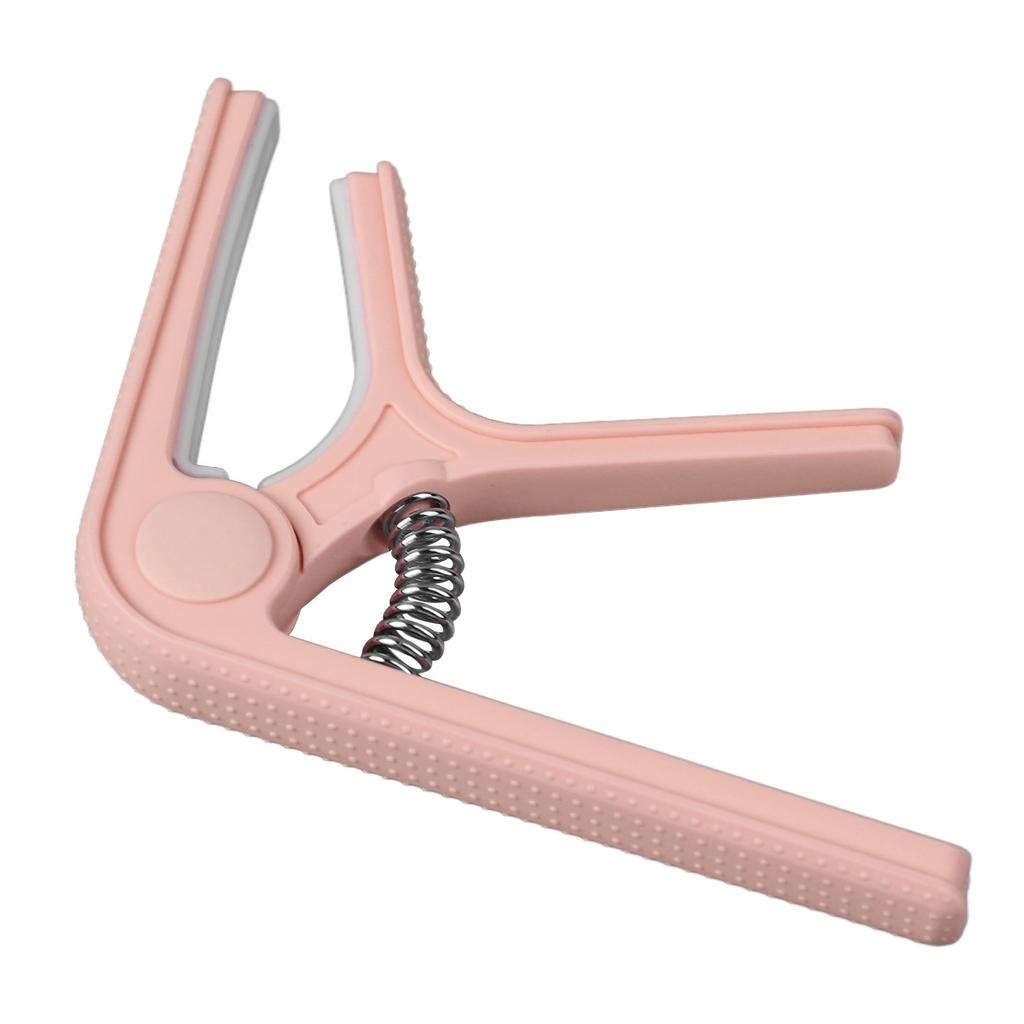 Guitar Capo Clip Clamp with Non Slip Point Universal Great Protection Ukulele Electric Guitar Capo Pink