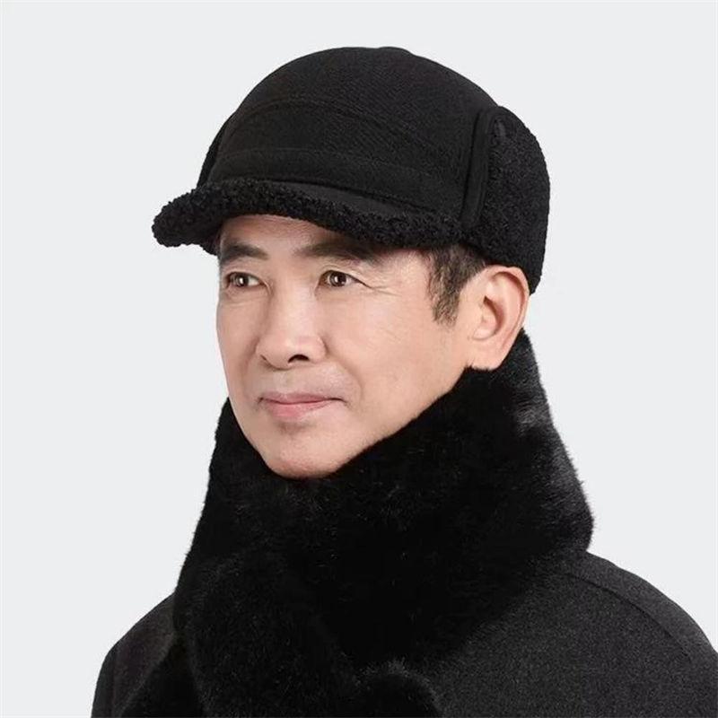 Winter Warm Caps Fleece Ear Muffs for Men Windproof Outdoor Hats