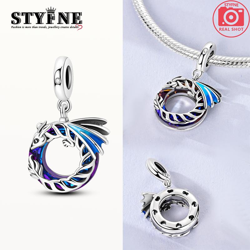 

Girl Dreamy Azure Pterosaur Pendants Metal Original Beads Fit Charms Bangle Accessory Gifts Ideal for Elegant Fashion Beautiful Lovely Exquisite
