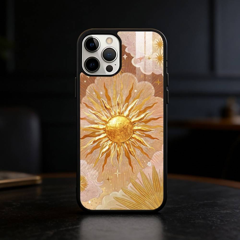 Retro Tarot Sun Moon Stars Phone Case For iPhone 17 16 15 14 13 12 Pro Max Plus for Mirror Wireless Magnetic Cover