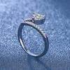 Exquisite Heart Ring for Women with Shiny Zirconia - Versatile Light Luxury Style Index Finger Band