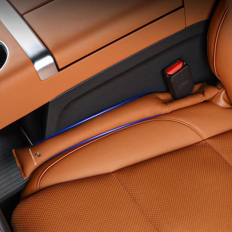 2Pcs Car Seat Gap Filler Side Seam Plug Strip Accessories For Porsche 911 918 928 944 968 Boxster Carrera-GT Cayenne Macan Panamera