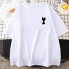 2024 Katzen-Print T-Shirt Sommer Sport Jogging Top Kurzarm Outdoor Mode T-Shirt Locker Weiches Shirt Lässige T-Shirts