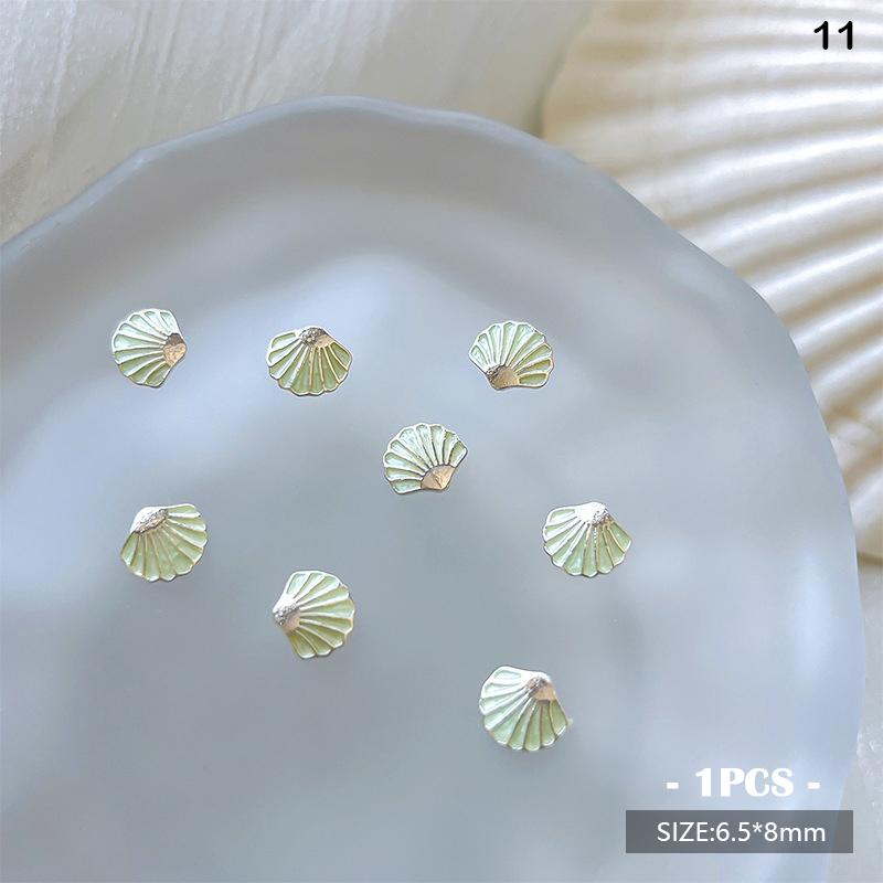 Alloy Pearl Shell Nail Art Supplies Irregular Color Seashell 3D Nail Flakes Seashell Slices Decoration Diy Nail Accessories