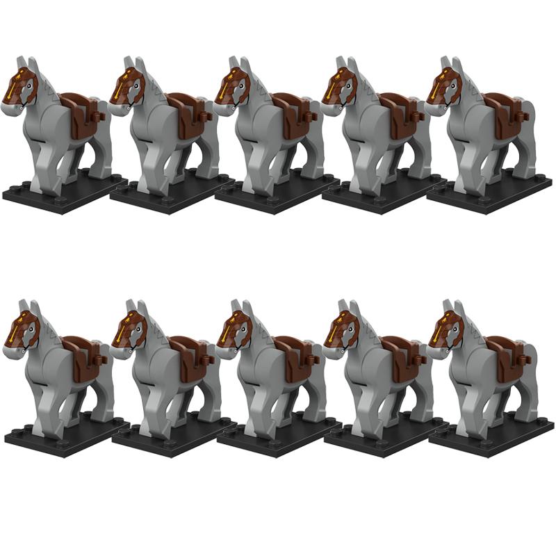 Medieval Zoo Building Blocks Character Accessories Mounts Animals Deer Elephants Camels Wolves Warhorses Bricks Toy Gifts K080