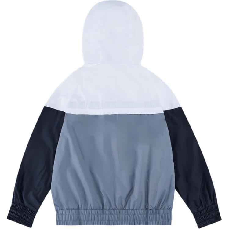 Nike Kids Sportswear Windrunner Water-Resistant Hooded Jacket With Logo Kids Outerwear Smoke-Grey FZ5516-100
