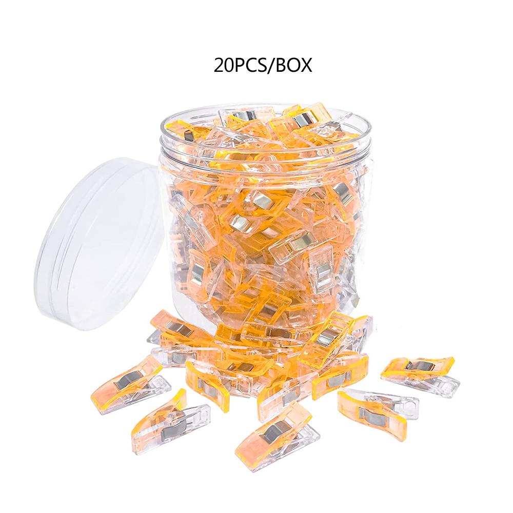 

20PCS Multipurpose Sewing Clips Small Plastic Fabric Clips Sewing Clips Bright Color Quilting Clips for DIY Sewing Binding Craft