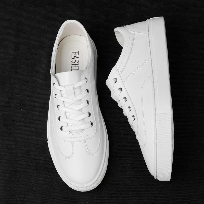 Spring Men's Genuine Leather Casual Shoes Simple Commuting Men's Oxford Shoes Thick Soled Versatile Work Shoes Big Size  35-49