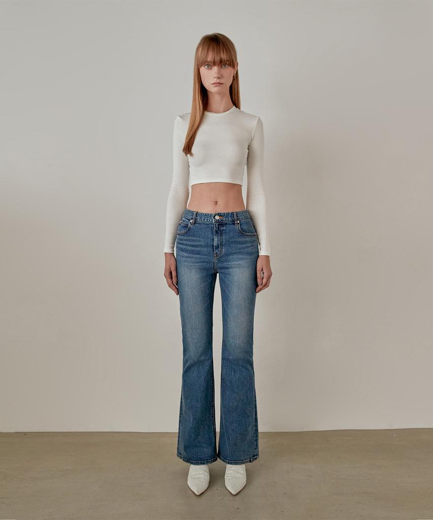 Isibchilwai Mid-Blue Wide Bootcut - D002