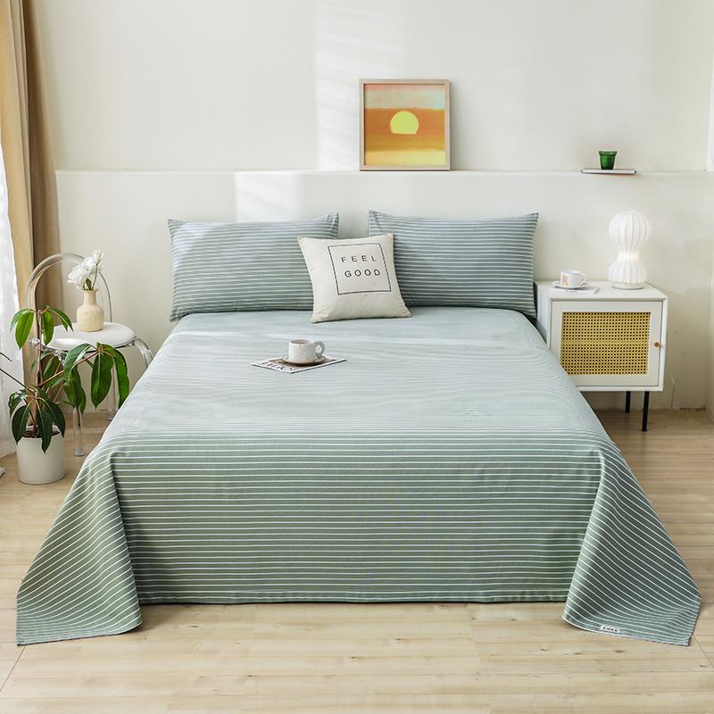Cotton Thick Bed Flat Sheet for Double Bed Plain Top Sheets Single/Queen/King Flat Bedsheets Soft Home Bed Linen Sheets