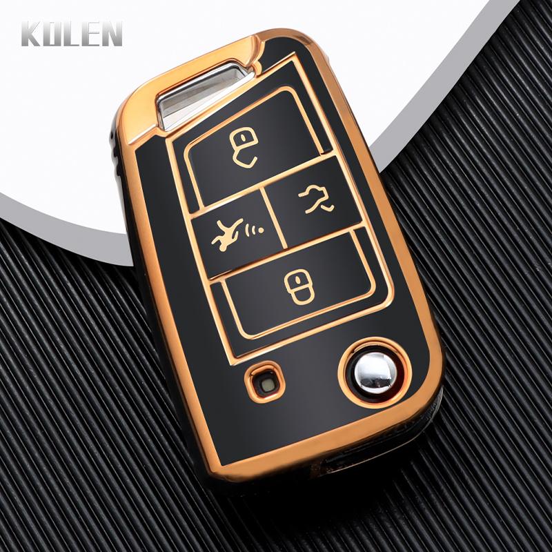 Tpu Car Key Case Cover Shell Fob For Vw Volkswagen Golf 7 Mk7 Tiguan Mk2 For Seat Ateca Leon Fr 2 Ibiza Skoda Octavia A7 Keyless
