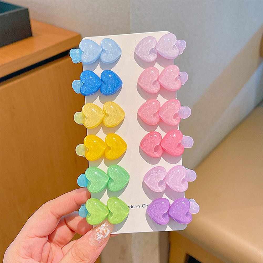 

Набор заколок для волос в форме сердца со звездами конфетного цвета, милые простые мультяшные челки, заколки для волос, аксессуары для укладки волос для детей 01