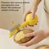 Freistehendes 3-in-1-Schälmesser mit Bürste, scharfe Edelstahl-Schälwerkzeuge, ergonomischer ABS-Griff für Kartoffel-/Karotten-Küchenhelfer, Geschenk