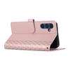 For Samsung Galaxy S25+/S24+ Case 3D Rhombus Grid Imprinted Wallet Leather Phone Cover with Lanyard