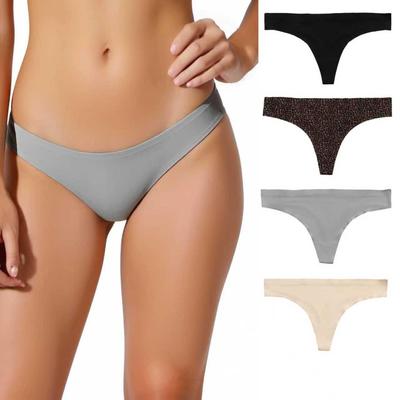 Women's Plus Size Leopard Print Seamless Ice Silk Panties - Sexy, Thin, Breathable