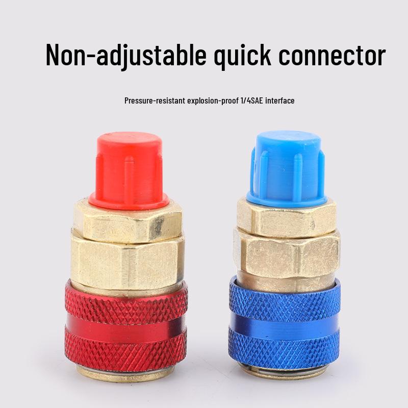 Adjustable R134a Refrigerant Quick Coupler for Car A/C - High/Low Pressure Charging Tool