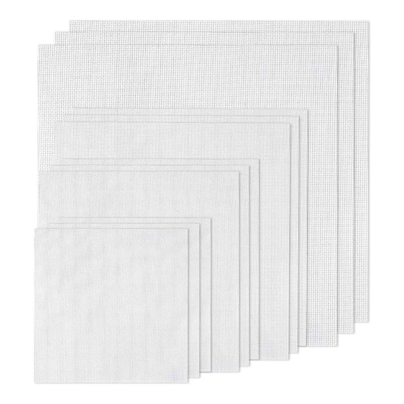 M-Modern-12 PCS Aida Cloth 14 Count, 4 Sizes White Fabric For Craft Embroidery, Reserve Cloth For Embroidery Beginner, Needlewor белый