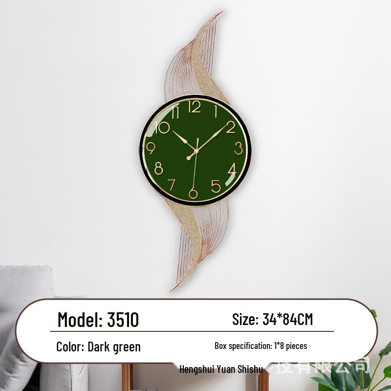 Home Living Room Silent Quartz Wall Clock with Glass Mirror Surface