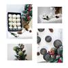 Retro Christmas Ornament Set - 12 Pieces, 8cm Holiday Decoration Balls for Tree