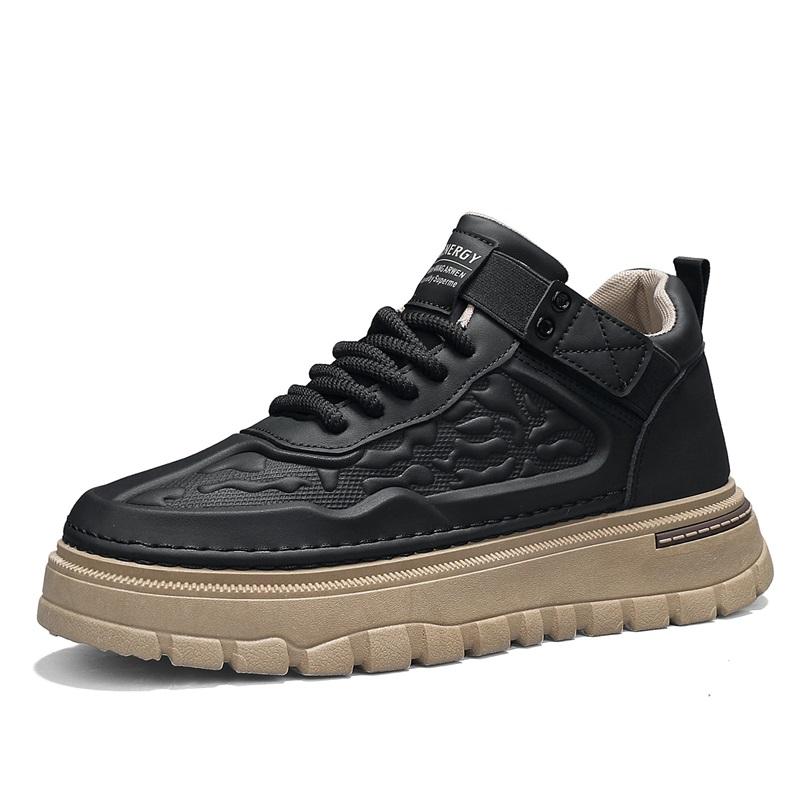 

Men s thick sole casual boots Four seasons new soft sole non slip comfort outdoor boots Fashion youth Joker sports tooling boots 40