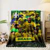 Brazil Football Team Designed Flannel blanket for bedroom, living room, sofa, and nap