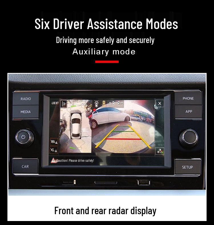 360° Panoramic Dual CAN Display for VW T-Roc, Teramont X, Tiguan L, Sagitar