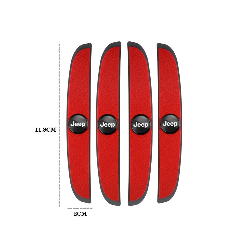 4Pcs Car Door Anti Collision Strip Auto Protector Sticker For Jeep Wrangler JL JK Renegade Grand Compass Gladiator Cherokee XJ AMX1