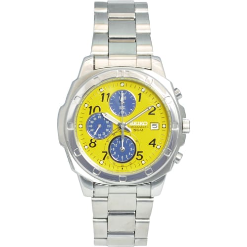 

Seiko Import SEIKO Men s Watch, Overseas Model, Yellow, SND409