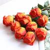 Simulation Flower Vibrant Color Thicker Petals Non-Withering Realistic Looking Bent Freely Decorative Fine Texture Single Branch Artificial Rose