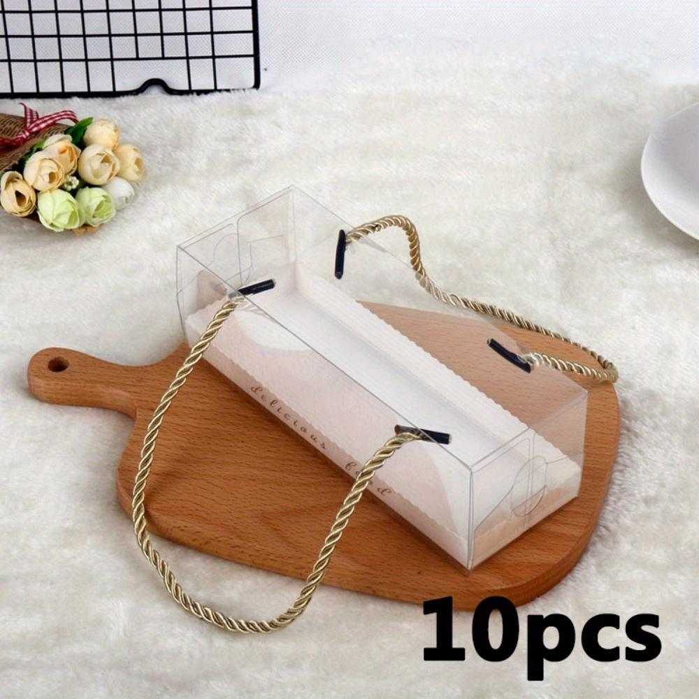

10 шт. прозрачных коробок для клубники, покрытой шоколадом, коробок для макарон, коробок для шоколадных трюфелей, коробок для печенья, коробок для выпечки с окошком для свадеб и вечеринок 10pcs золотой