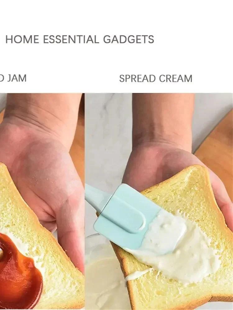 3PCS Cream Scraper DIY Bread Cake Butter Spatula Mixer Oil Brush Kitchen Baking Tool Silicone All-In-One Baking Kitchen Utensil