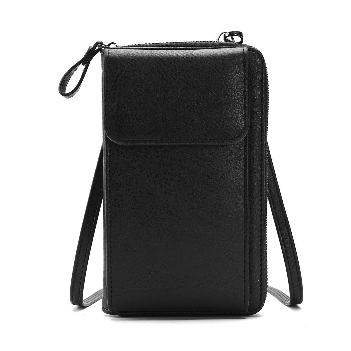 

2025 Leisure Soft Leather Mobile Phone Bag for Women, Small and Versatile Change Small Bag, Fashion One Shoulder Crossbody Bag чорний