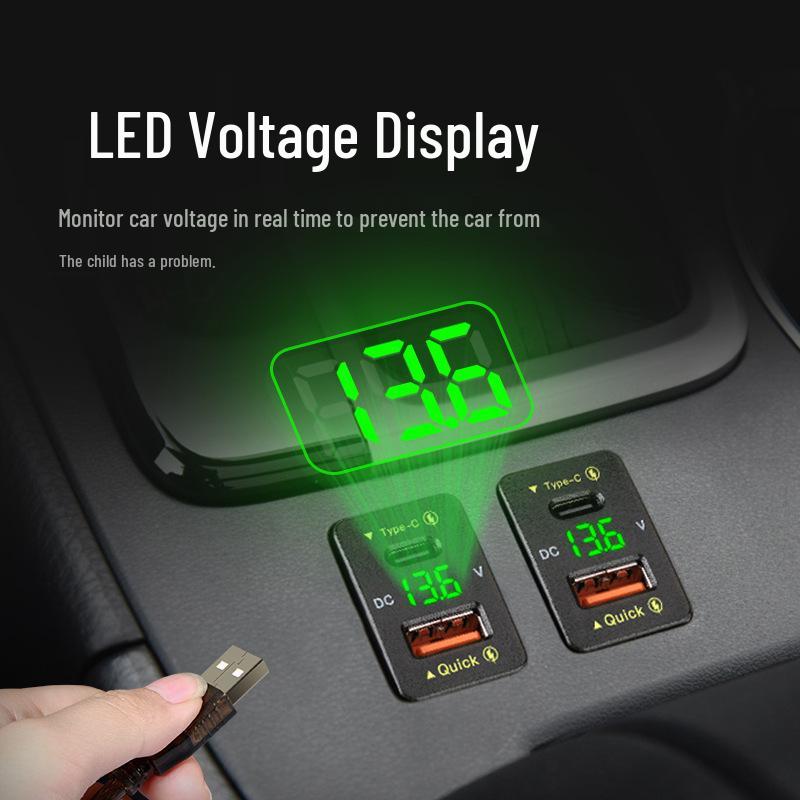 48W QC3.0 Fast Charge Type C Car Charger for Toyota